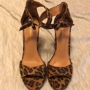 Leopard ankle heels